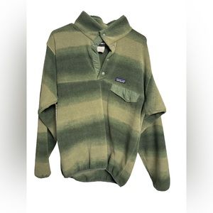 Patagonia Men’s Synchilla Snap-T Fleece Pullover Hand Dipped Green Gradient